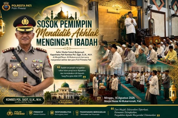 Sosok Pemimpin Mendidik Akhlak, Kombes Pol Sigit Mengingatkan Ibadah