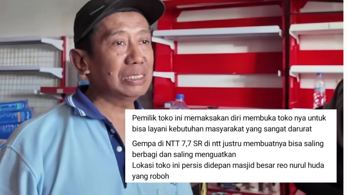 Sama-sama jadi Korban Gempa NTT, Pemilik Toko Ini Gratiskan Susu hingga Popok Bayi untuk Warga: Melayani yang Membutuhkan