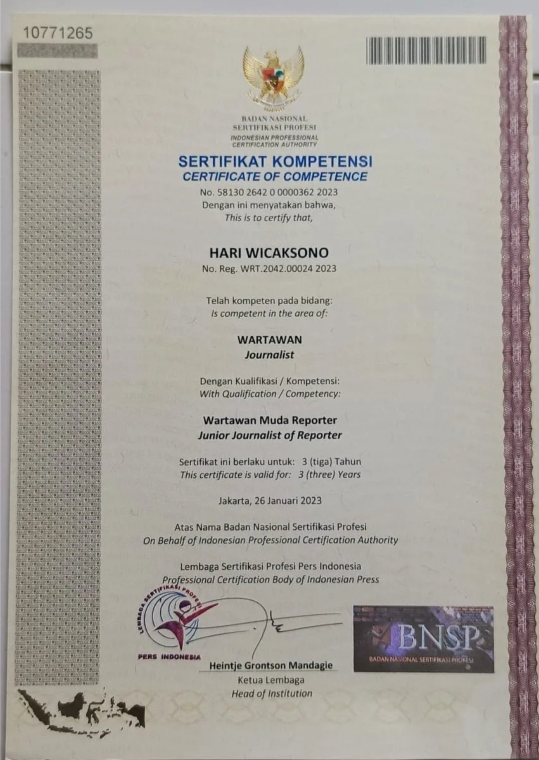 Sertifikasi BNSP